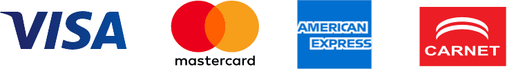 Visa, Mastercard, American Express, Carnet, Vales